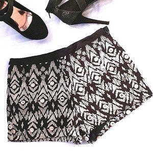 F21 Hi Waist Embroidered Dress Shorts